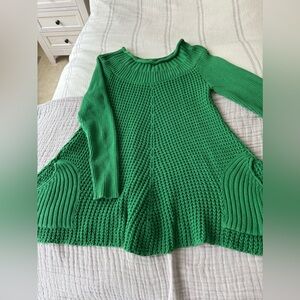 Emerald green sweater dress